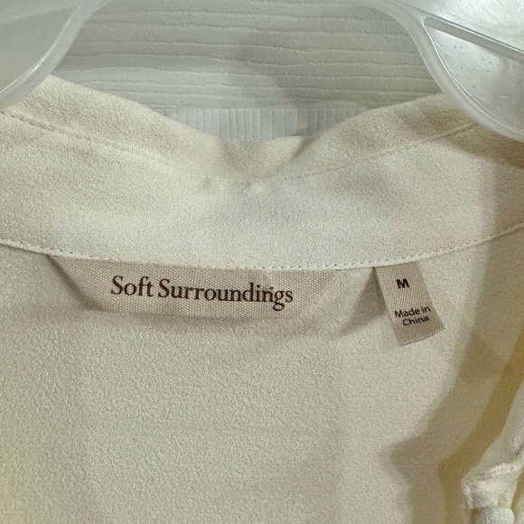 Soft Surroundings V-neck button down blouse - Picture 6 of 9